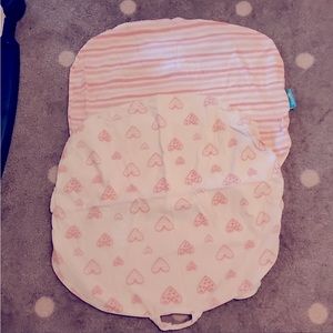 Two zipper baby lounge covers with handles EUC